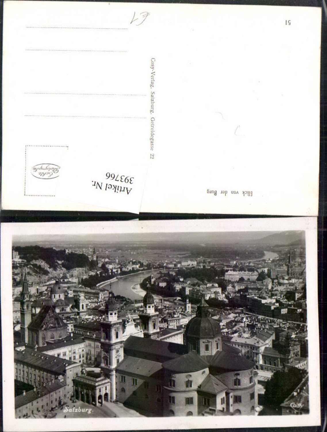 393766,Salzburg Teilansicht von d. Burg Festung pub Cosy