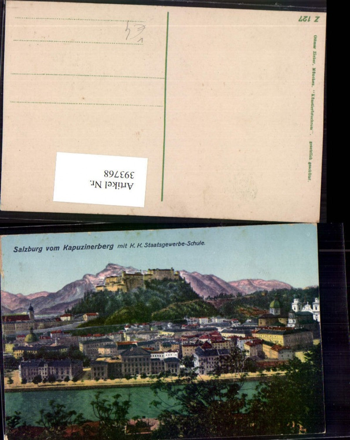 393768,Salzburg Totale m. Festung vom Kapuzinerberg Bergkulisse pub Ottmar Zieher 127