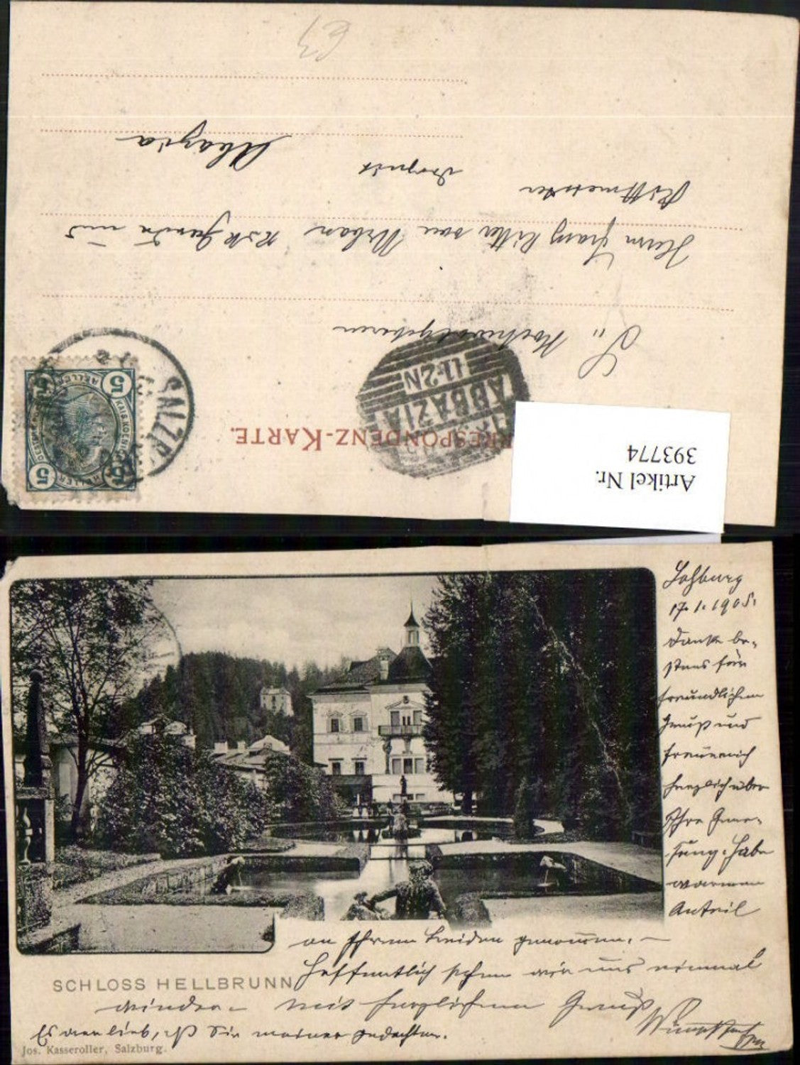 393774,Salzburg Schloss Hellbrunn Wasserbecken