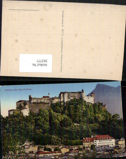 393777,Salzburg Festung vom Kapuzinerberg