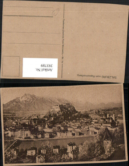 393789,Salzburg Totale m. Festung vom Kapuzinerberg Bergkulisse