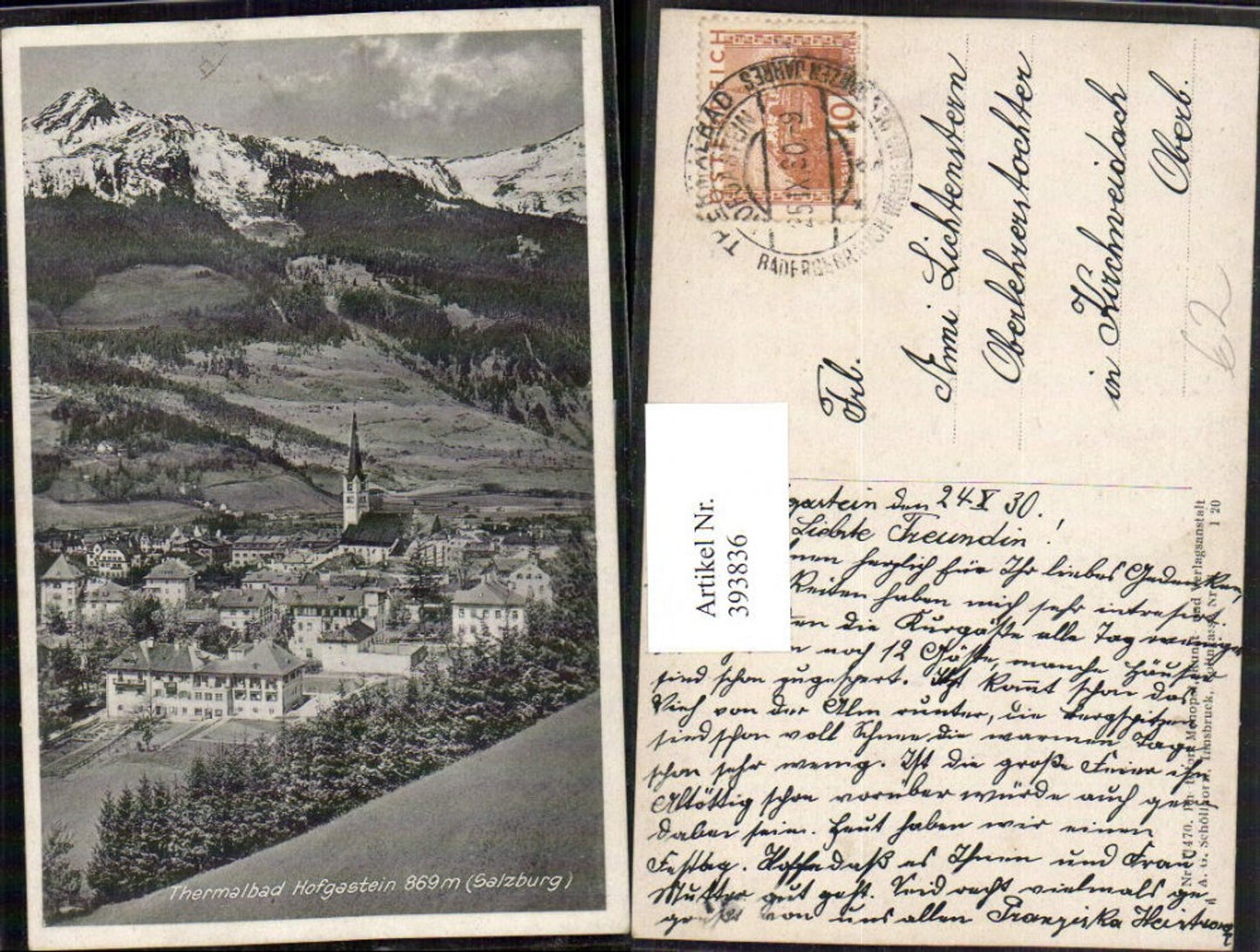 Alte Ansichtskarte – Old Postcard