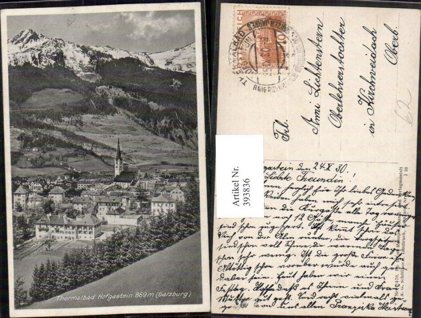Alte Ansichtskarte – Old Postcard