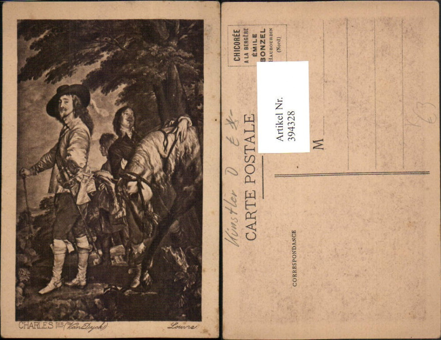 394328,Künstler AK Van Dyck Charles I König Karl Pferd