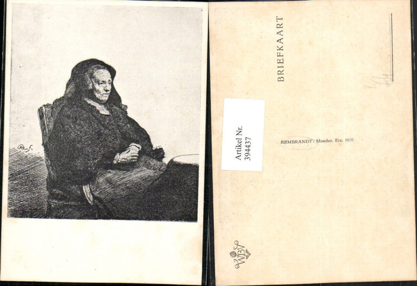 394437,Künstler AK Rembrandt Moeder Frau Portrait
