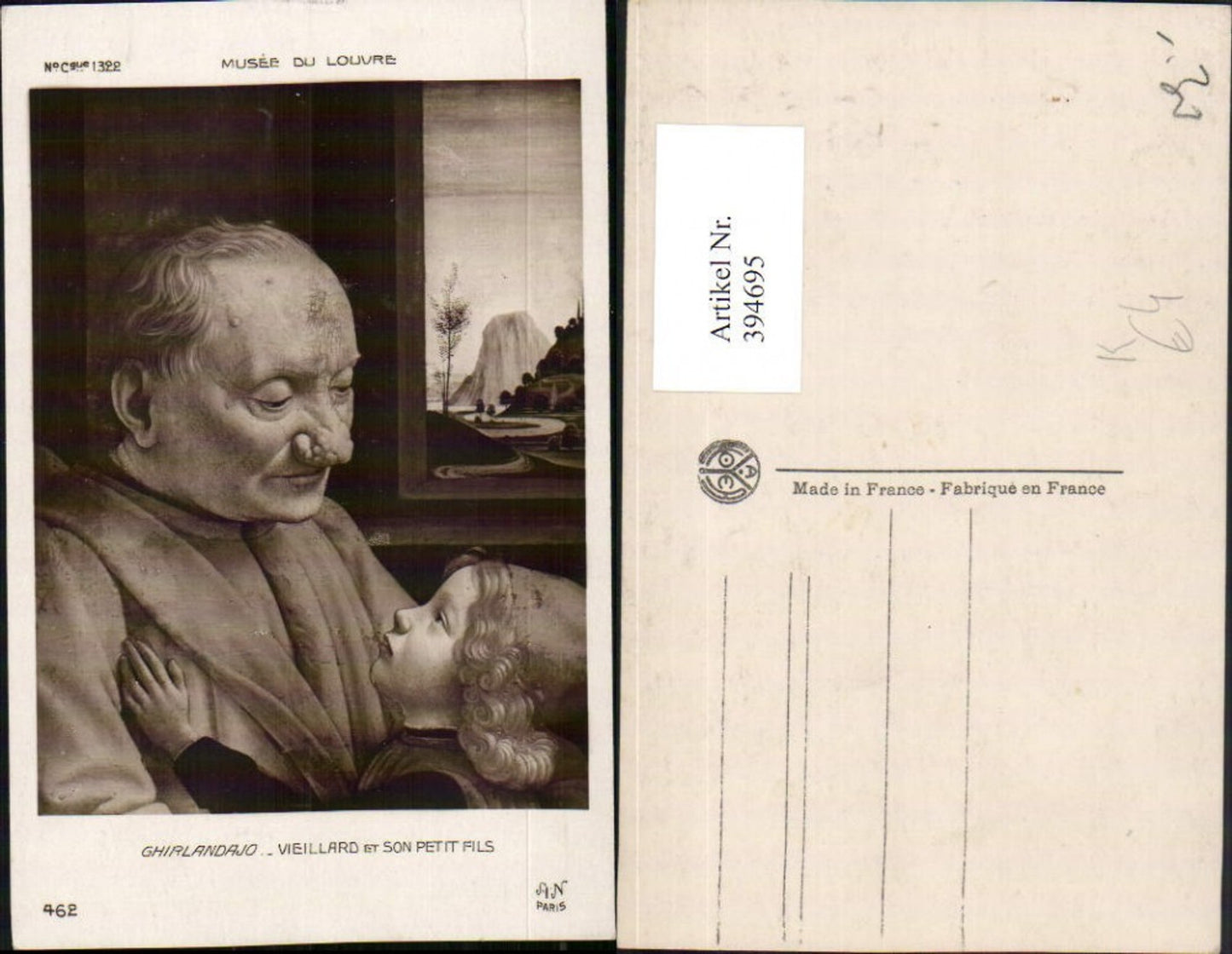 394695,Künstler AK Ghirlandajo Vieillard et Son Petit Fils Mann Vater Kind
