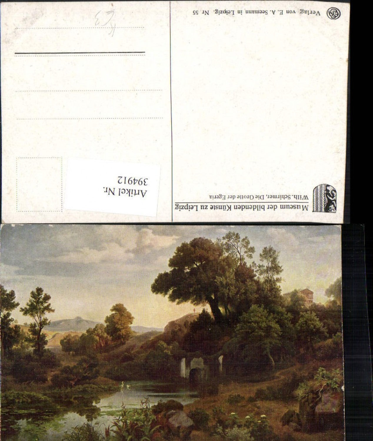 394912,Künstler AK Wilh. Schirmer Die Grotte der Egeria Landschaft