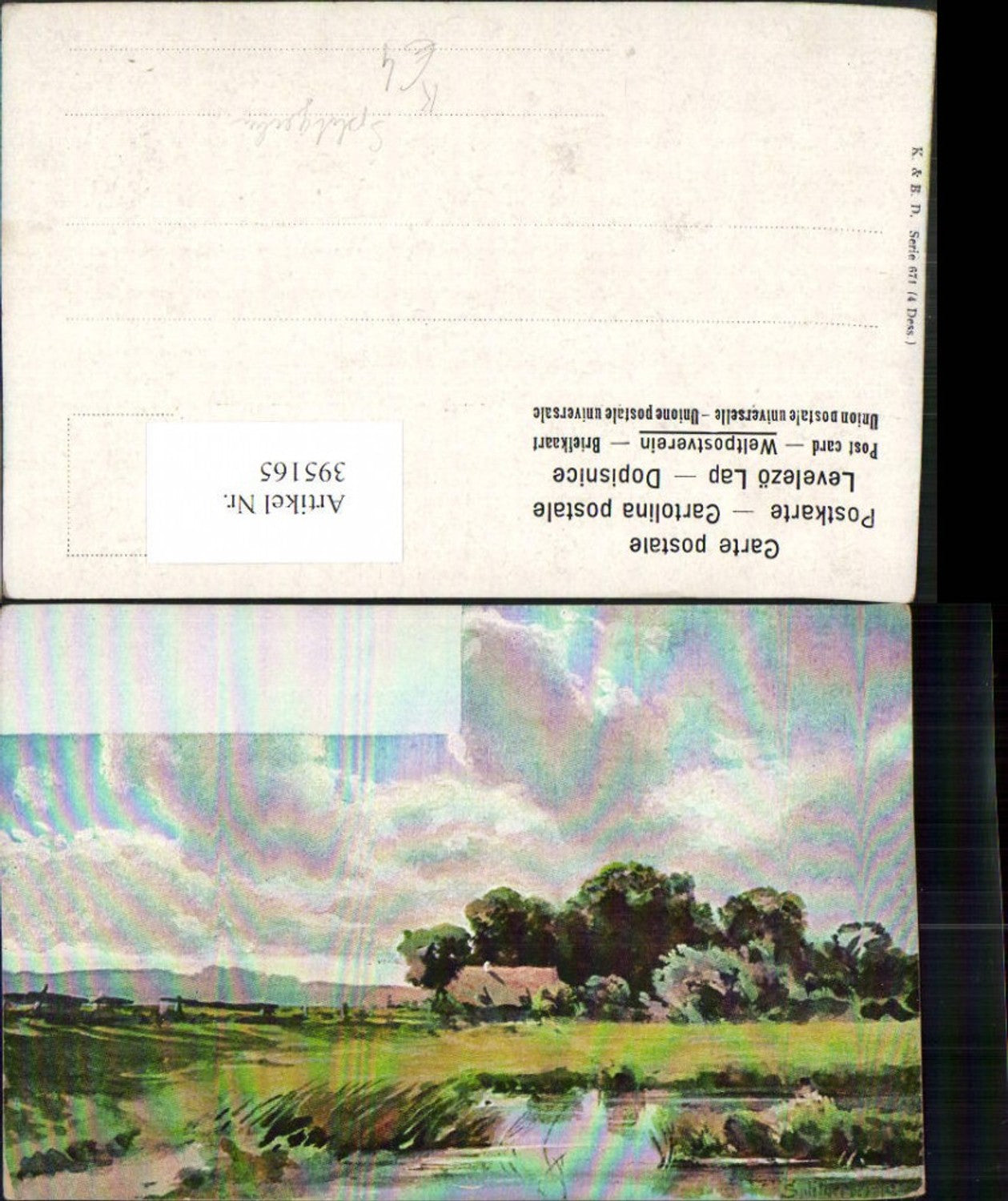 395165,Künstler AK Splitgerber Landschaft Haus