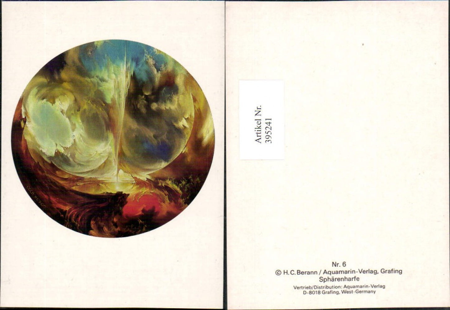 395241,Künstler AK Sphärenharfe pub Aquamarin-Verlag 6