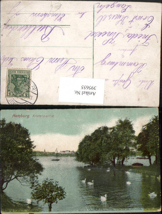 395655,Hamburg Alsterpartie Schwäne