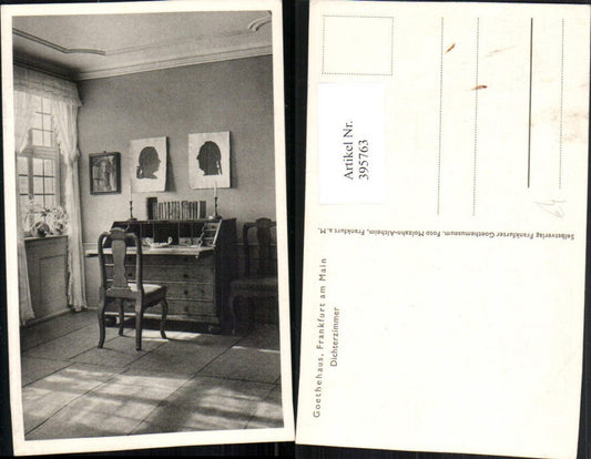 395763,Frankfurt am Main Goethehaus Dichterzimmer Innenansicht