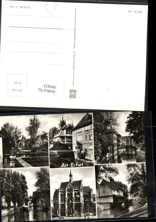 395823,Alt-Erfurt Rathaus Kanal Brücken Mehrbildkarte
