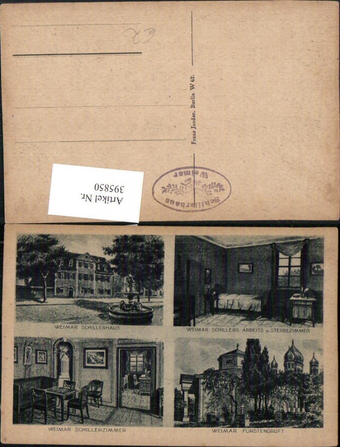 395850,Weimar Fürstengruft Schillerhaus Innenansichten Mehrbildkarte