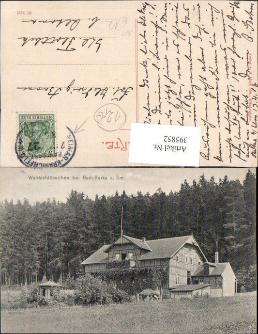 395852,Waldschlösschen b. Bad Berka an d. Ilm Bahnpost Zug 27 Weimar – Kranichfeld