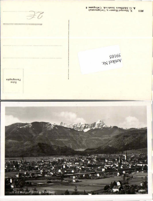 59105,Villach m. Mangart 1940