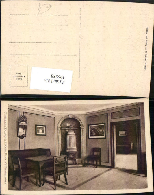 395858, Weimar Schiller's reception room View into the death chamber