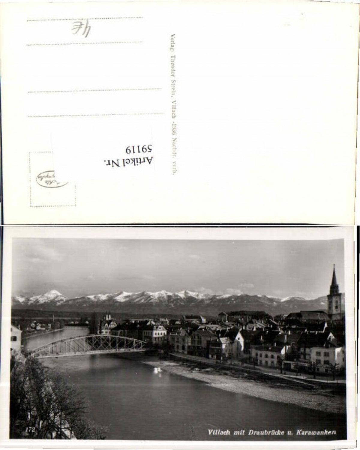 59119,Villach m. Draubrücke 1936