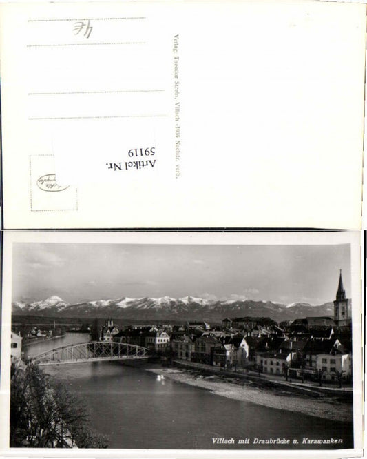 59119,Villach m. Draubrücke 1936
