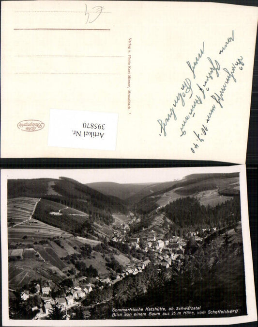 395870, Katzhütte in the Schwarzatal valley, view from the Scheffelsberg