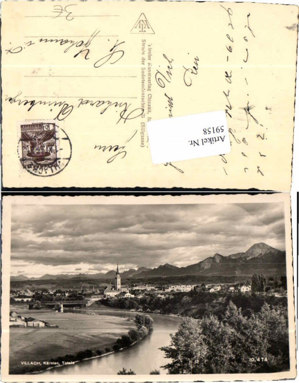 59158,Villach Partie am Ortsrand 1935