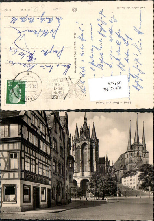 395874,Erfurt Dom u. Severi Kirche Grüne Apotheke