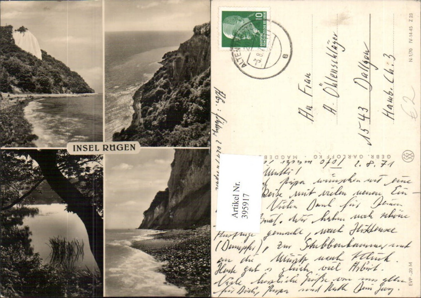 395917,Insel Rügen Küste Steilküste Klippe Mehrbildkarte