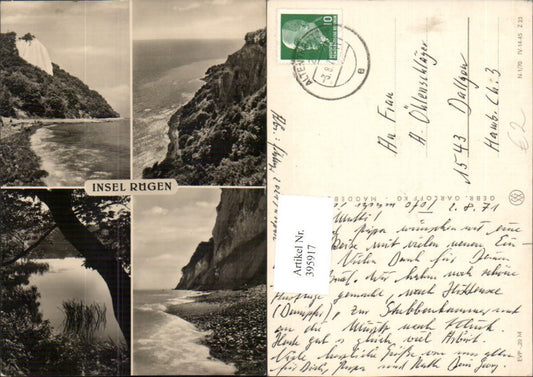 395917,Insel Rügen Küste Steilküste Klippe Mehrbildkarte