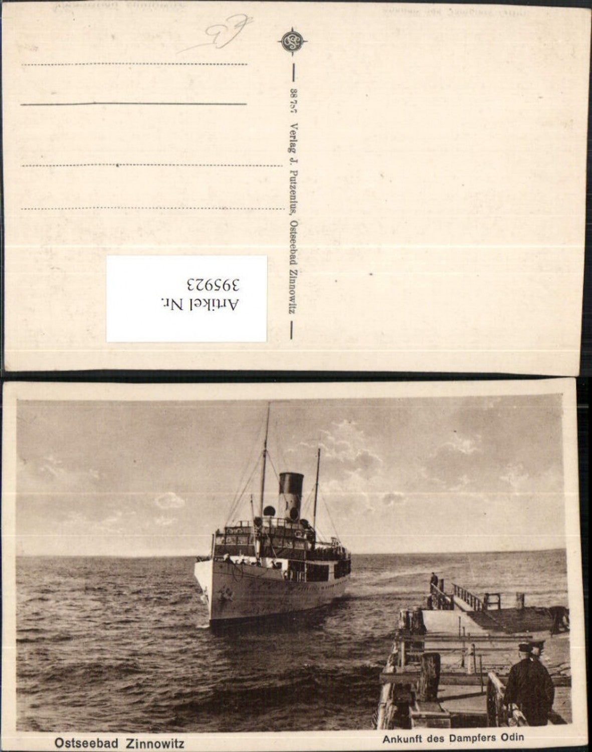 395923,Ostseebad Zinnowitz Ankunft des Dampfers Odin