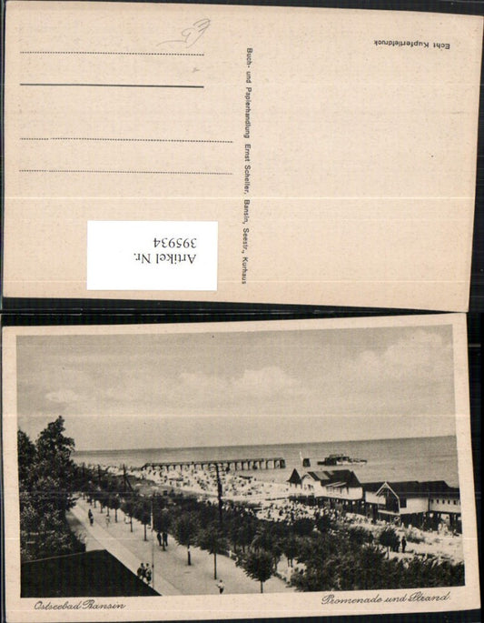 395934,Ostseebad Bansin Promenade u. Strand Seebrücke