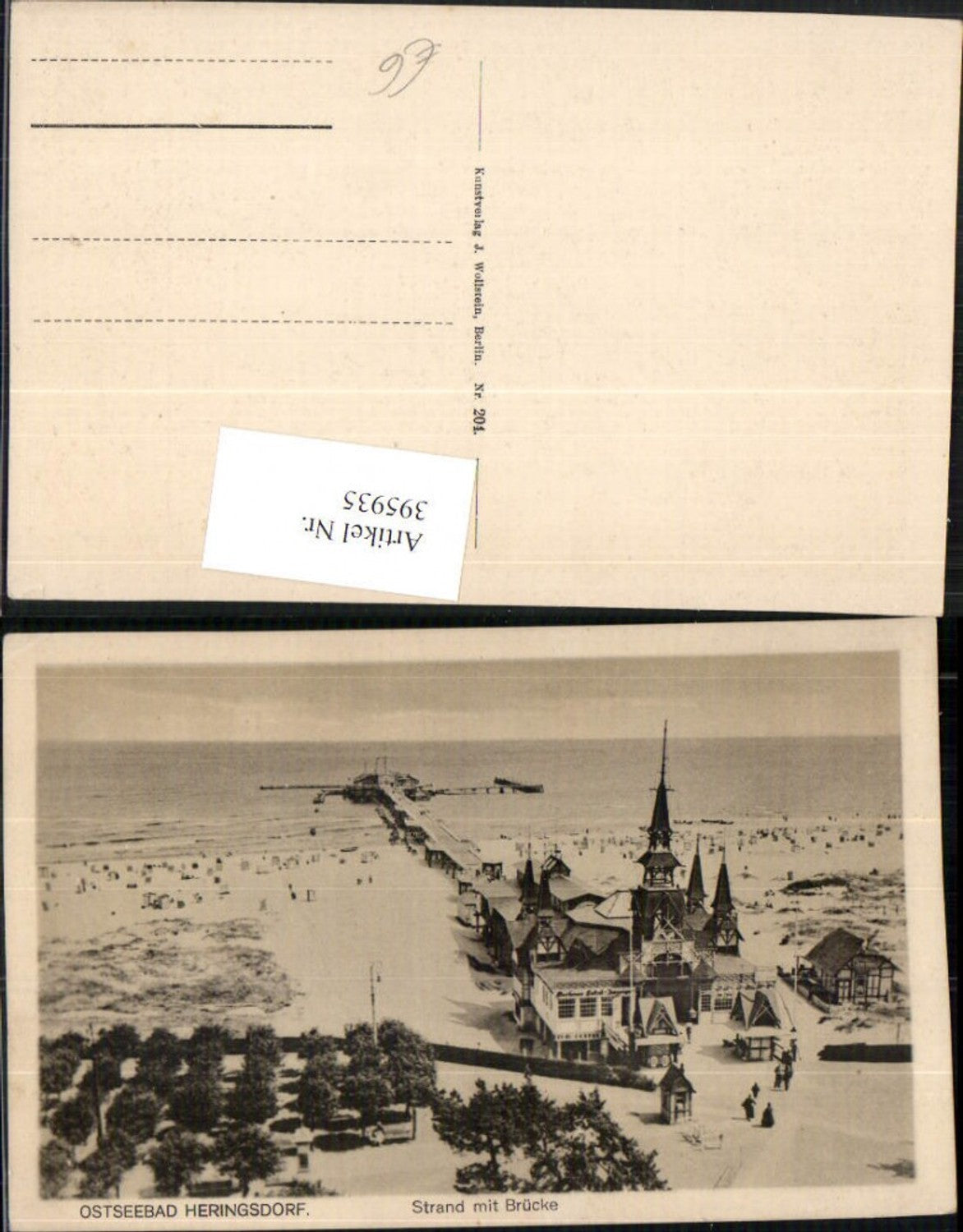 395935,Ostseebad Heringsdorf Strand m. Seebrücke Brücke