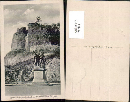 395999,Hutten-Sickingen-Denkmal auf der Ebernburg b. Bad Münster am Stein-Ebernburg