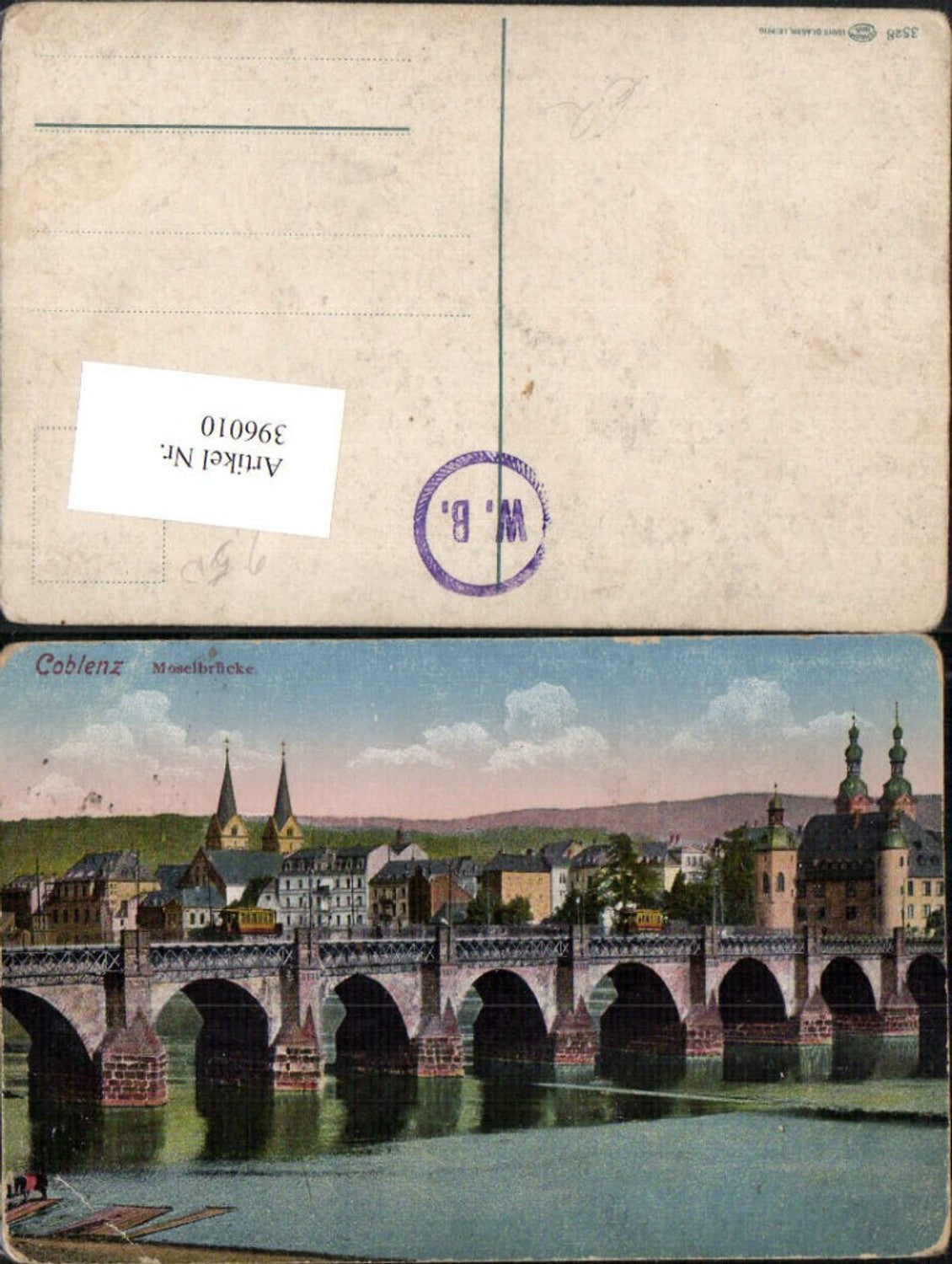 396010,Coblenz Koblenz Teilansicht Moselbrücke Brücke