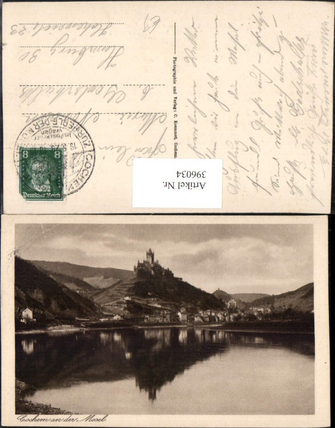 396034,Cochem an d. Mosel Totale m. Burg