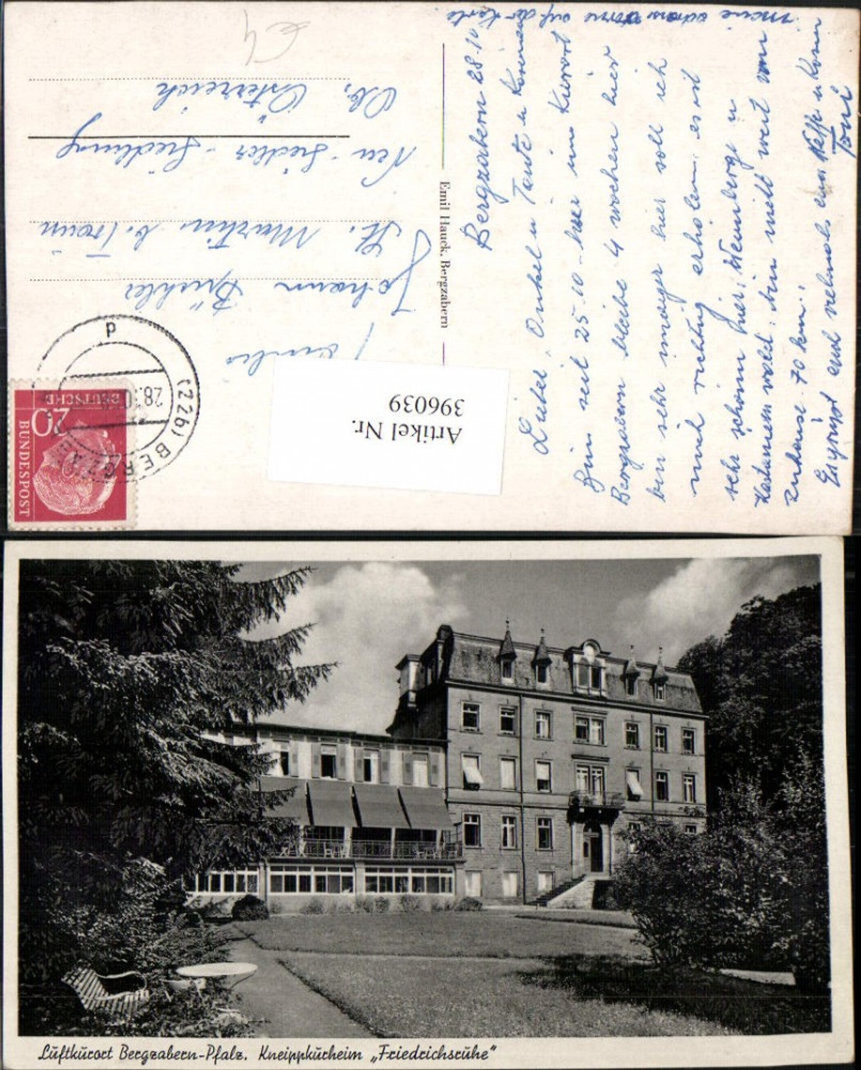 396039,Bergzabern Kneippkurheim Friedrichsruhe