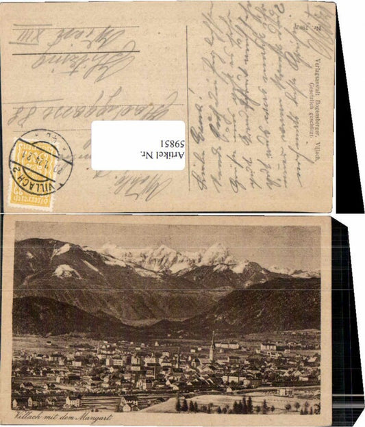 59851,Villach m. Mangart 1924