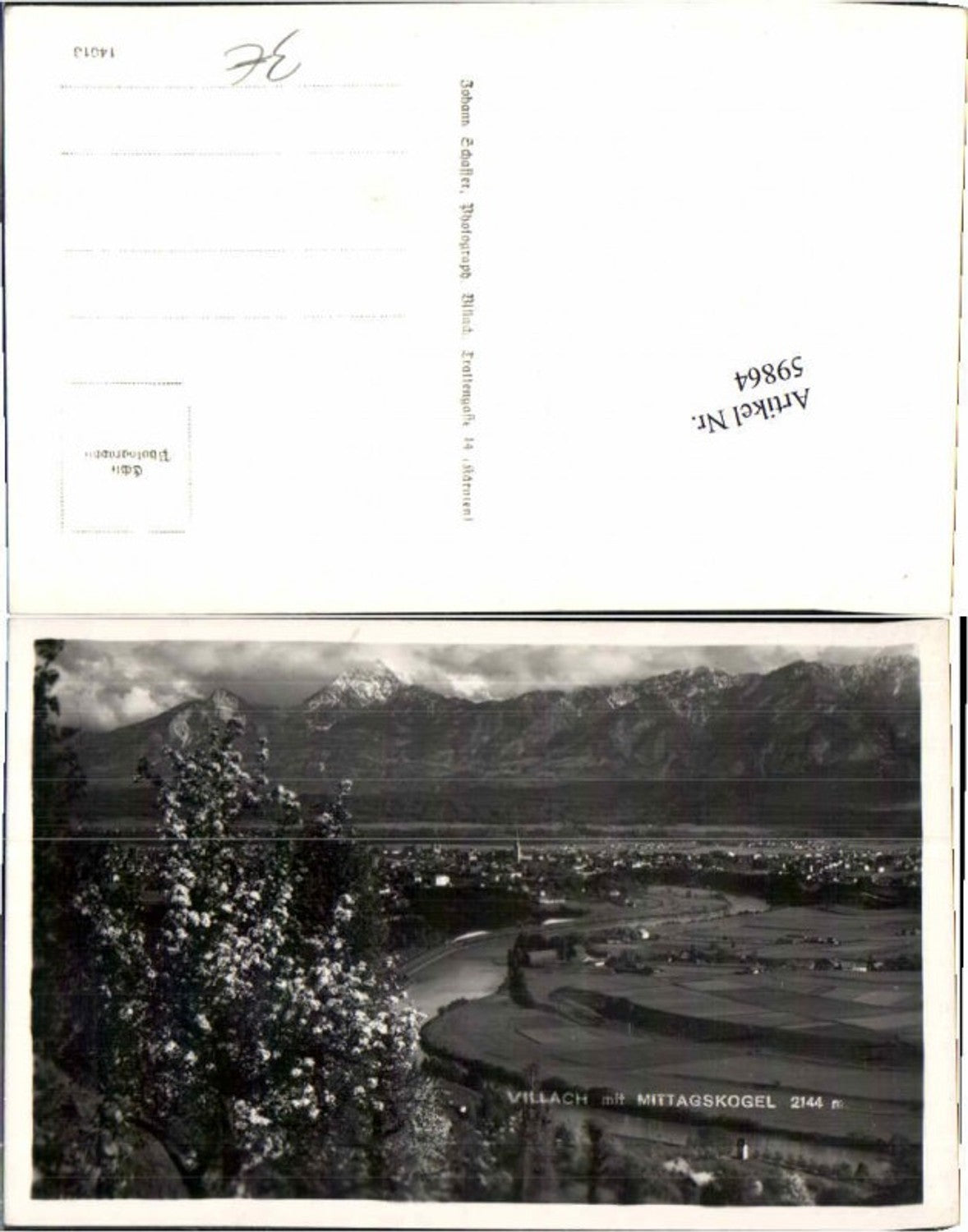 59864,Villach m. Mittagskogel 1935