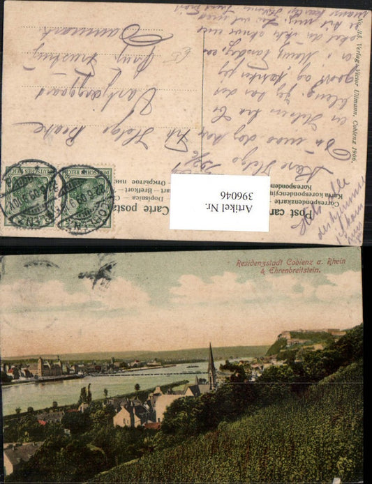 396046,Coblenz Koblenz am Rhein Teilansicht m. Ehrenbreitstein