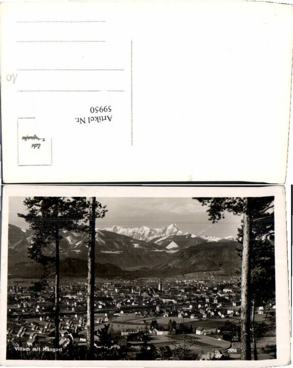59950,Villach m. Mangart 1940