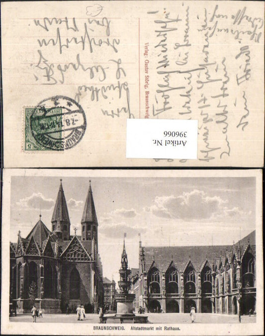 396066,Braunschweig Altstadtmarkt m. Rathaus Brunnen