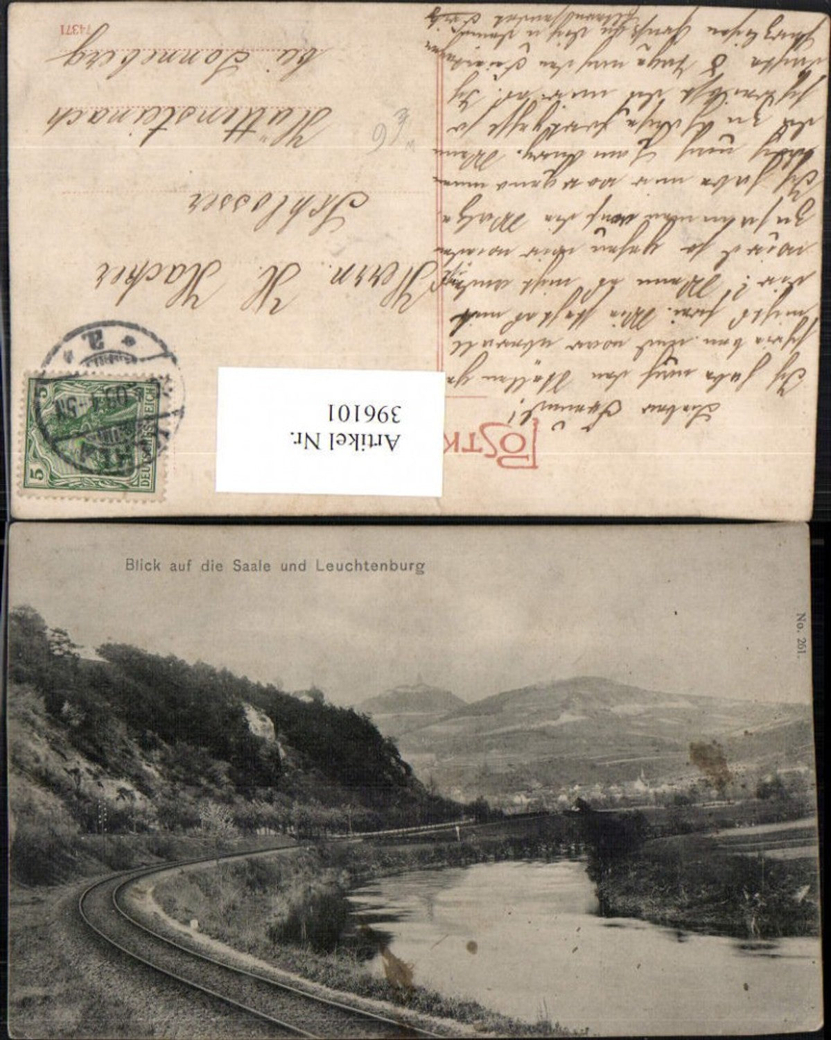 396101, View of the Saale river and Leuchtenburg Castle near Kahla