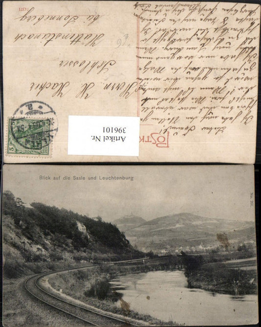 396101, View of the Saale river and Leuchtenburg Castle near Kahla