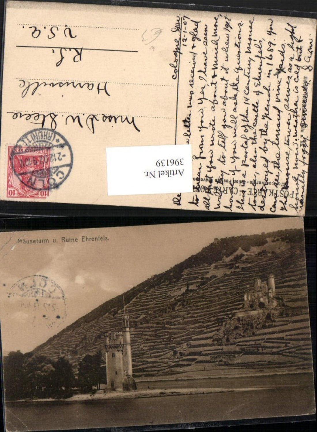 396139,Mäuseturm Turm u. Ruine Ehrenfels b. Bingen am Rhein