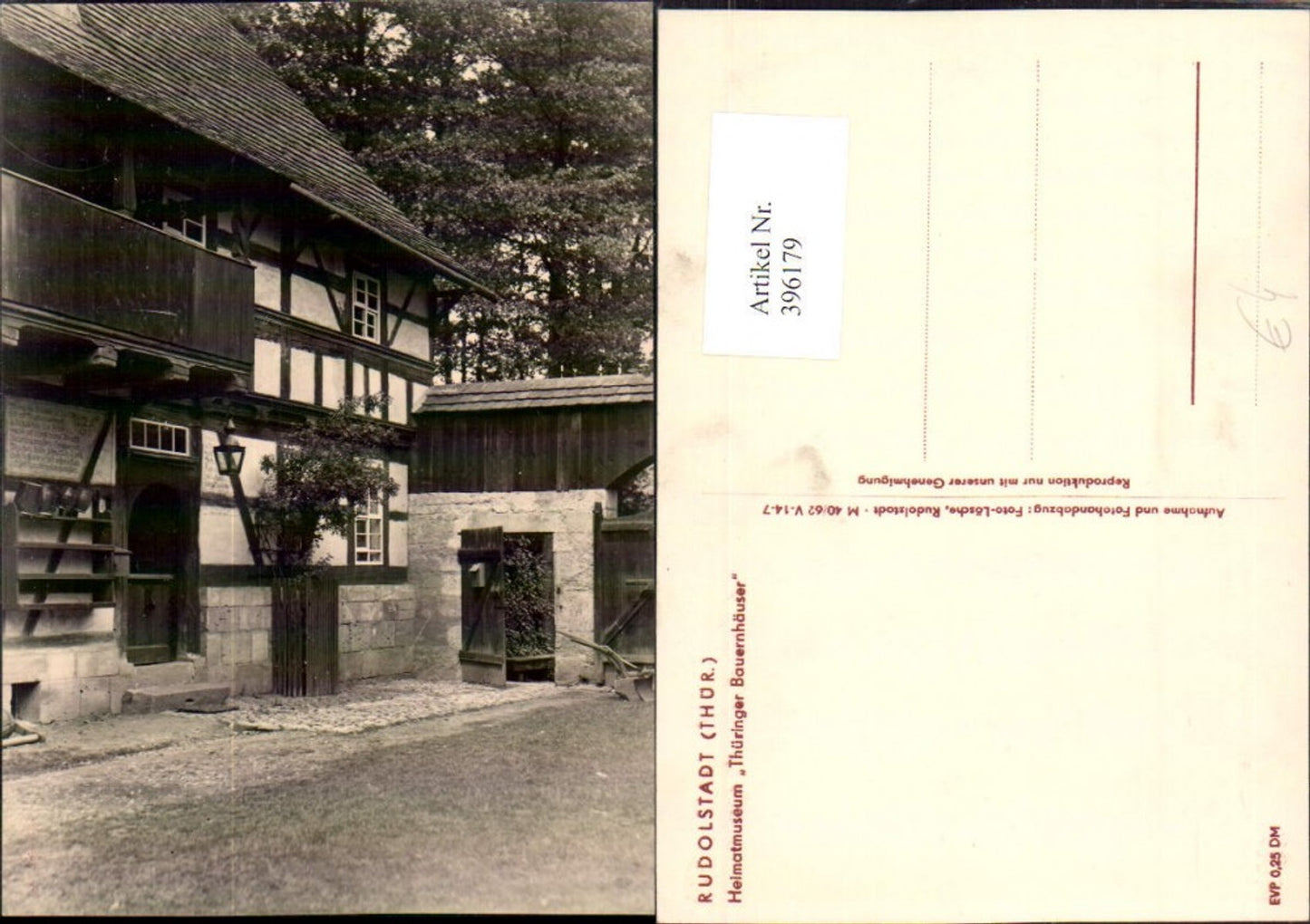 396179, Rudolstadt Local History Museum Thuringian Farmhouses
