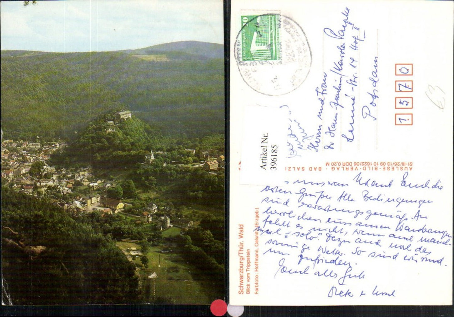396185,Schwarzburg Totale vom Trippstein
