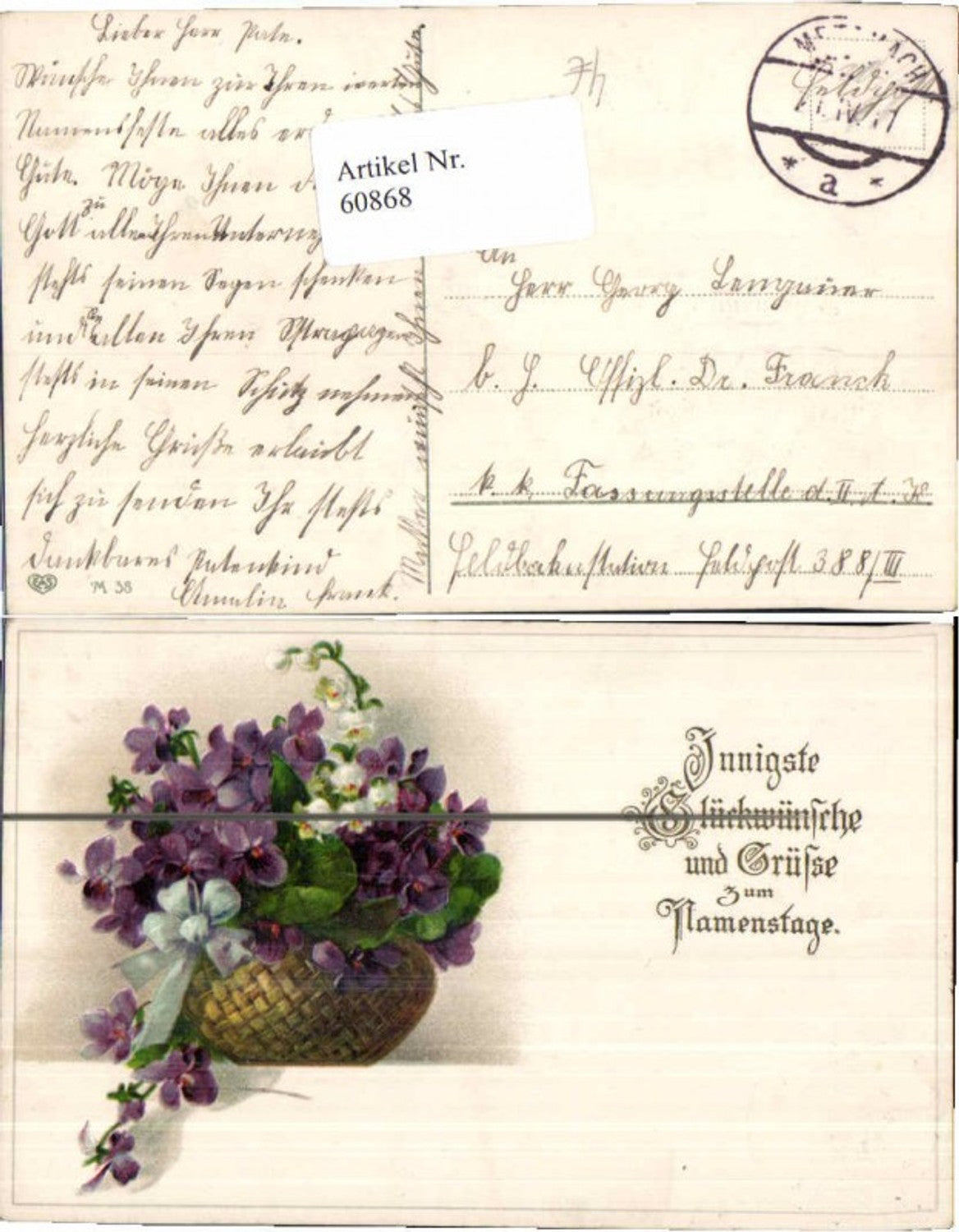 60868,EAS Namenstag Blumen Veilchen