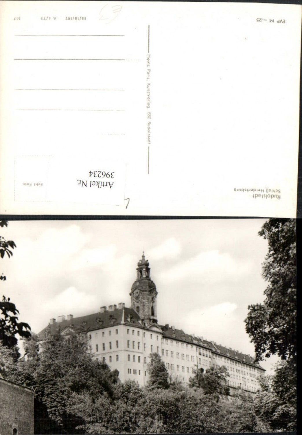 396234,Rudolstadt Schloss Heidecksburg