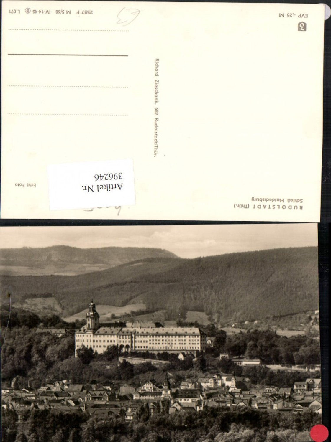 396246, Rudolstadt partial view with Heidecksburg Castle