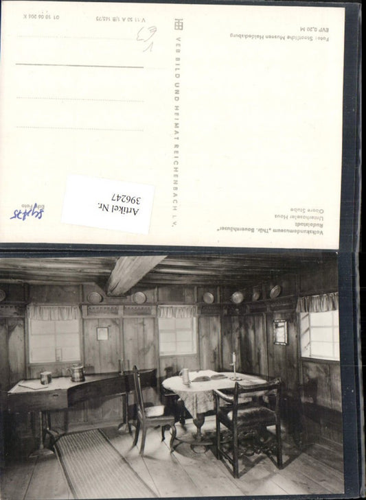 396247, Rudolstadt Folklore Museum Farmhouses Unterhaseler House Parlour pub VEB
