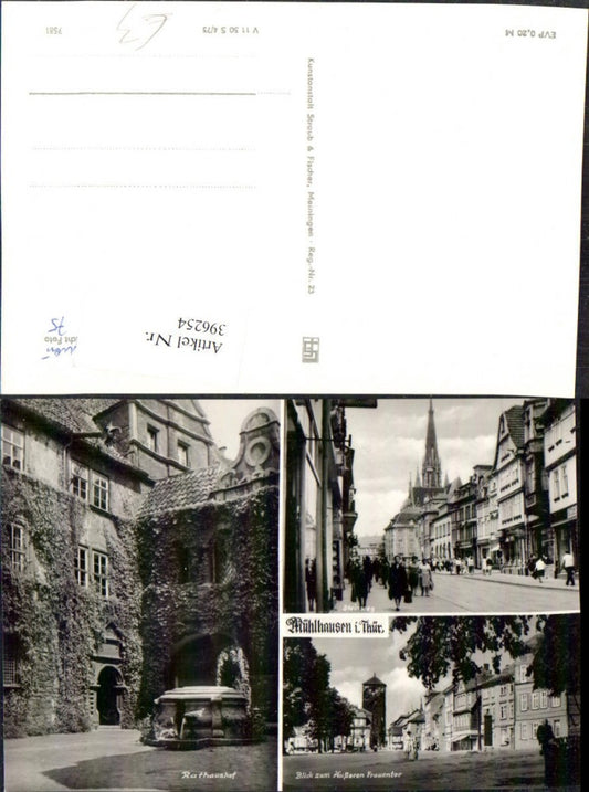 396254, Mühlhausen Town Hall Courtyard Steinweg Women's Gate Multi-view map