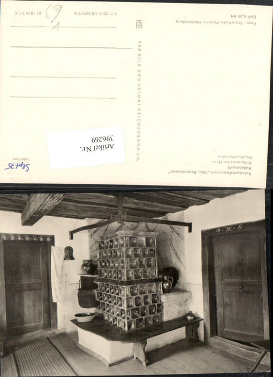 396269, Rudolstadt Folklore Museum Farmhouses Birkenheider House Tile Stove Pub VEB